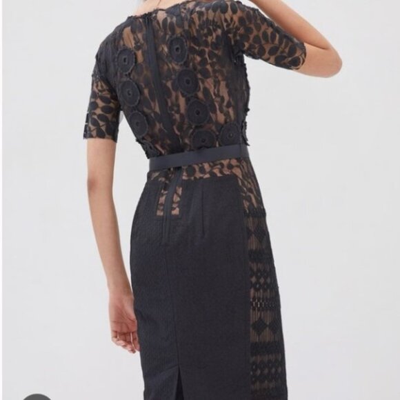 *NWT* Anthropologie Beguile by Bryon Lars Black Lace Carissima Dress Size 6P - Picture 2 of 14